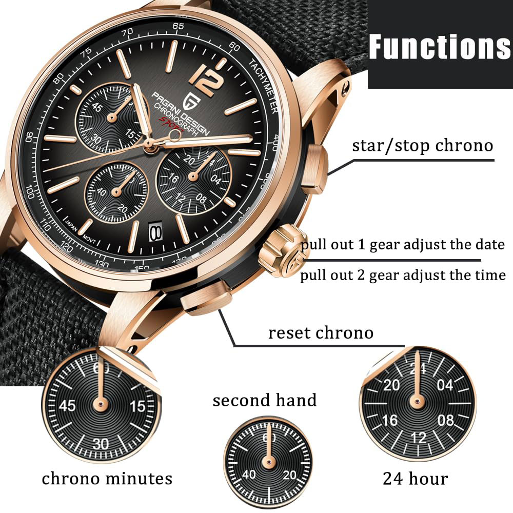 Luxury Watch Investment - PAGANI DESIGN Nowy Męski Zegarek 41mm