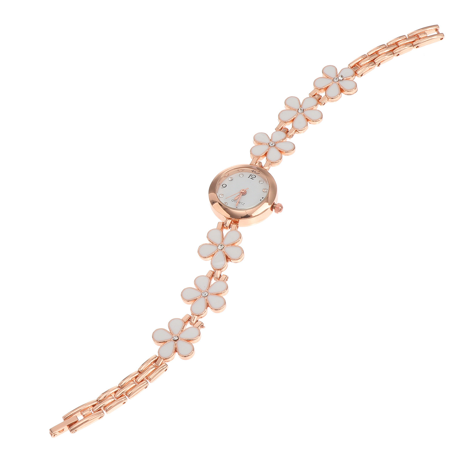 Luxury Watch For Women - Wyjątkowy zegarek z białą bransoletą, wodoodporny,