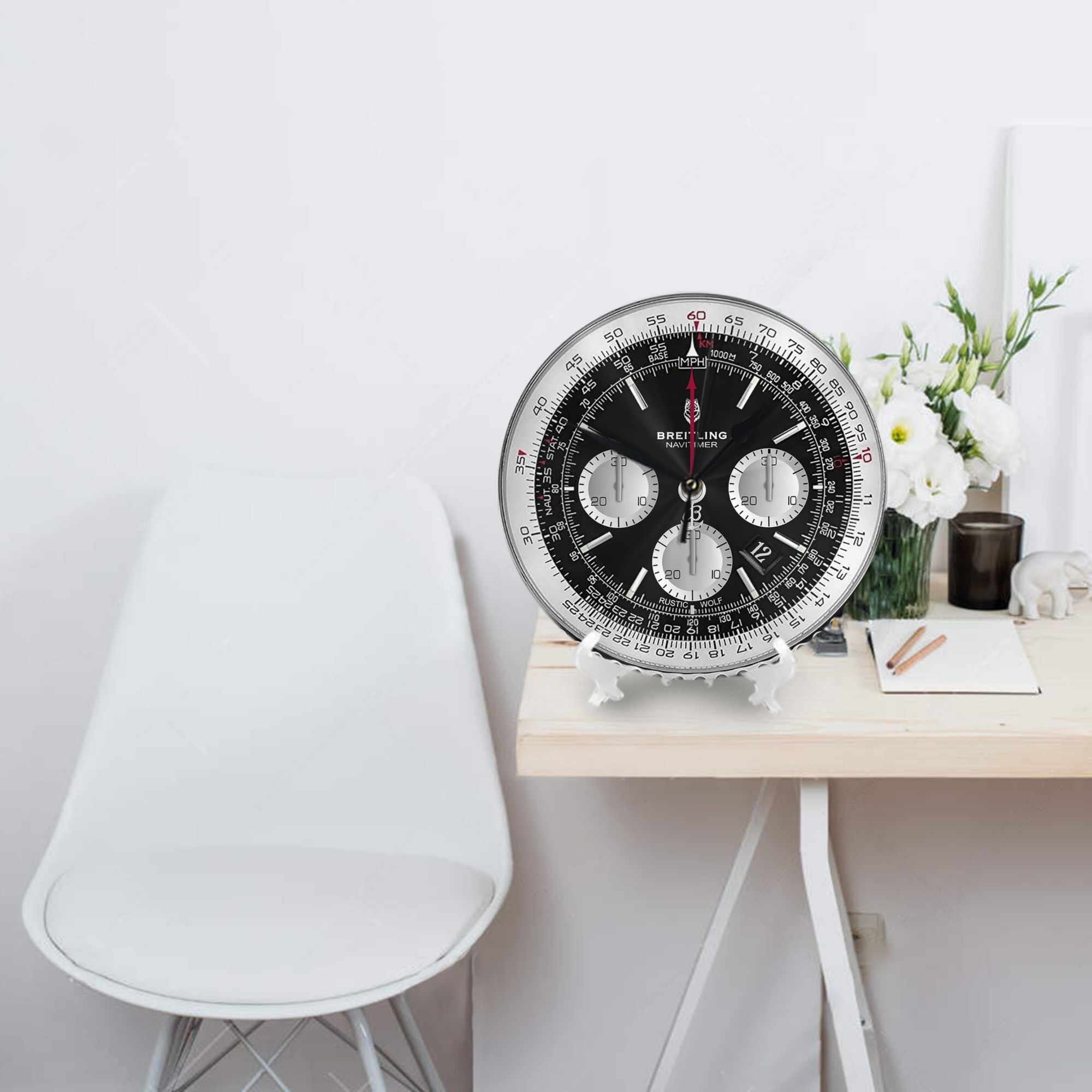 Czarny Luksusowy Zegar Ścienny – Luxury Watch Wall Clock recenzja i cena