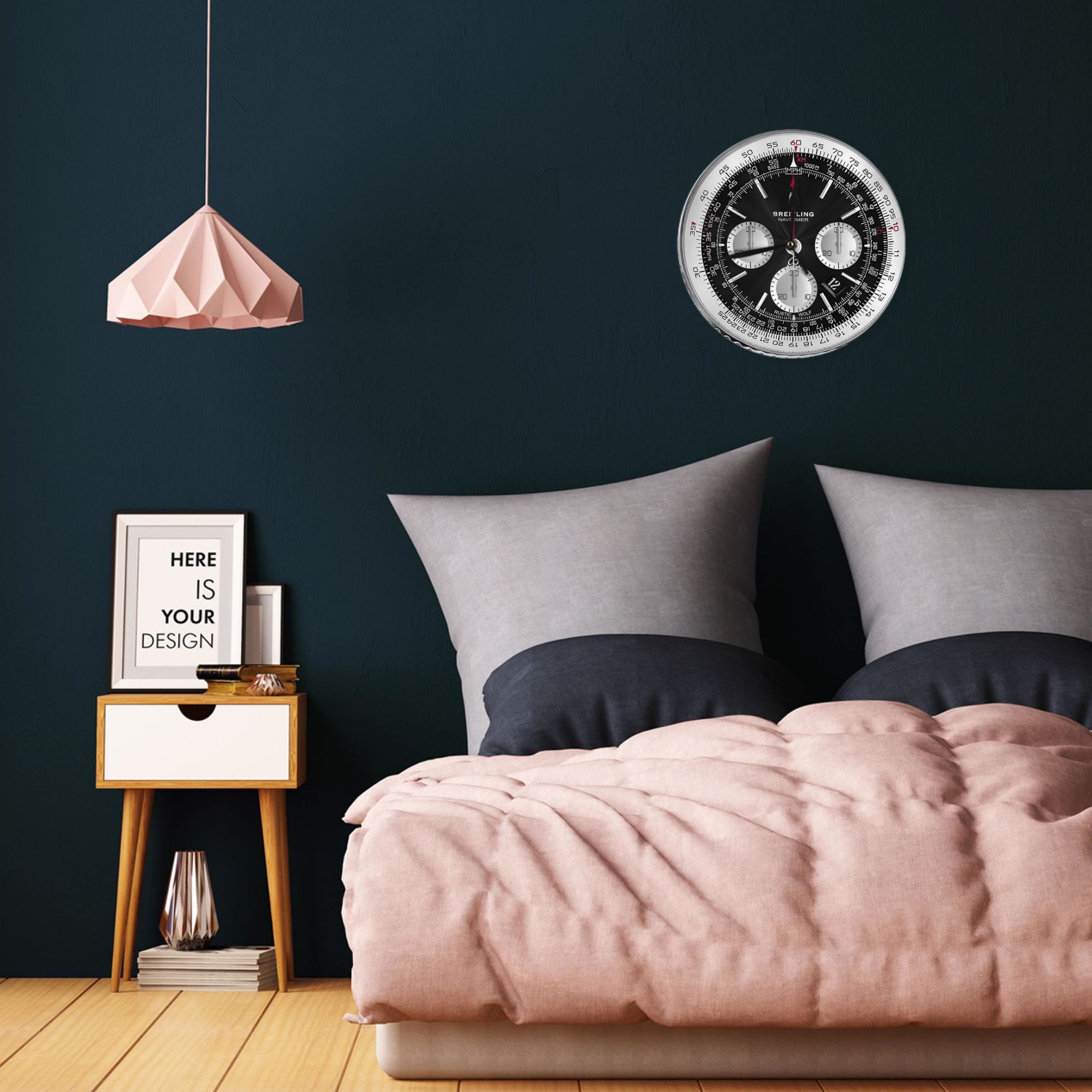 Czarny Luksusowy Zegar Ścienny – Luxury Watch Wall Clock recenzja i cena